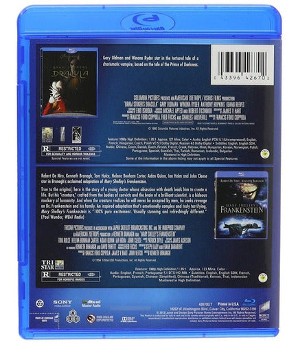 Blu-Ray Bram Stoker´S Dracula + Mary Shelley´S Frankenstein