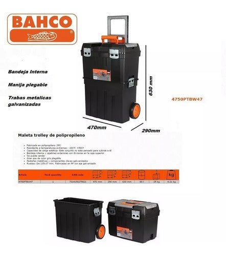 Bahco Carro Porta Herramientas 4750PTBW47 47x29x63 Plastica 1