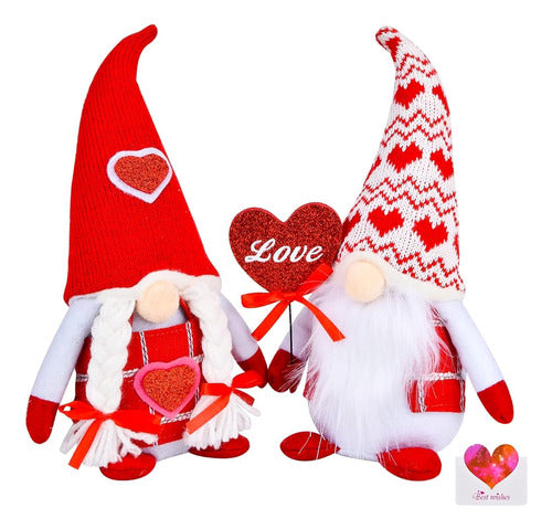 Abitoncc Gnomos De San Valentín Decoraciones De Peluche Para Adornos 0