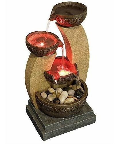 Nature's Mark - LED Fountain with 28 cm Height and Natural Stones, 4 Levels 4