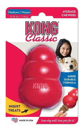 Kong Classic Vermelho Medium Brinquedo Dispenser P/ Cães T2 1