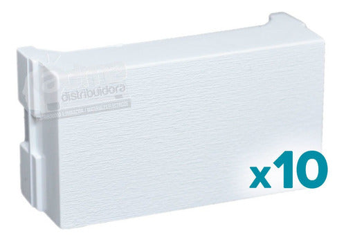 Pack of 10 Jeluz Platinum White Blind Cover Module - PVC Material 1