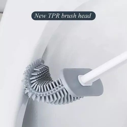 Flexible Silicone Toilet Brush with Hanging Accessory 15