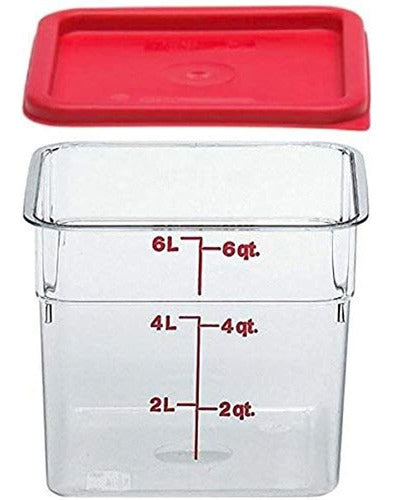 Cambro 6sfscw135 Contenedor De Alimentos Camsquare, 6 Cuarto 0