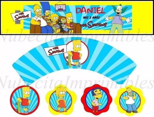 Kit Imprimible Candy Bar Los Simpsons Editable 3