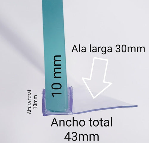 Long Side Seal for 10mm Blindex Glass Shower Screen 1