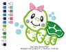 Embroidery Machine Appliqué Pattern Turtle Girl 4152 2