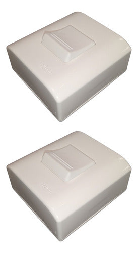 Pack of 2 Richi Single Point Switch Box 250W 10A Ip20 0