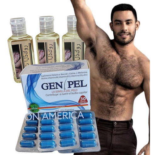 GEN PEL Stimulant for Hair Growth in Beard and Chest Promo Pack 0