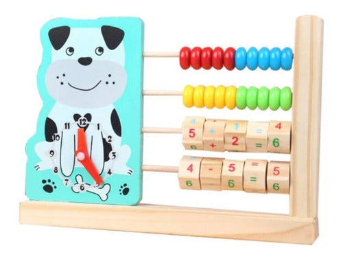 Dsport Wooden Abacus and Educational Toy with Clock 7