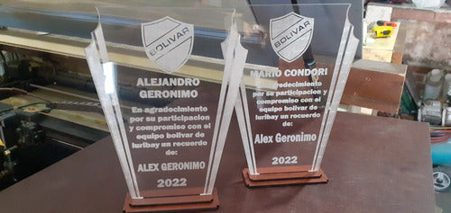 Distinciones, Trofeos, Premios, Placas Grabadas En Acrilico 0