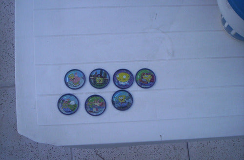 8 Tazos De Metal De Bob Esponja Nuevos 1