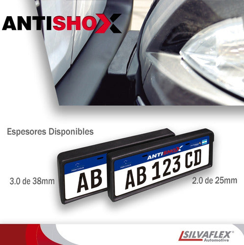 SILVAFLEX® VW Amarok Frontal License Plate and Bumper Protector Antishox® 25mm Silvaflex 1