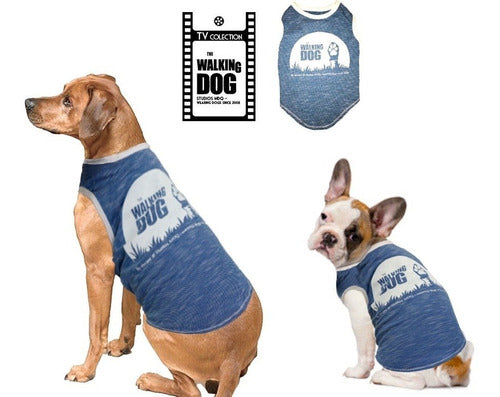 MG-Elecant Remera Musculosa Para Perros - Walking Dog 2