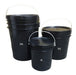 SHOPDYF 12 Plastic Buckets 20 Liters Black With Hermetic Lid 1