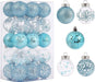 Adornos De Navidad Set De 30 Bolas Para Arbol Transp Azul 0