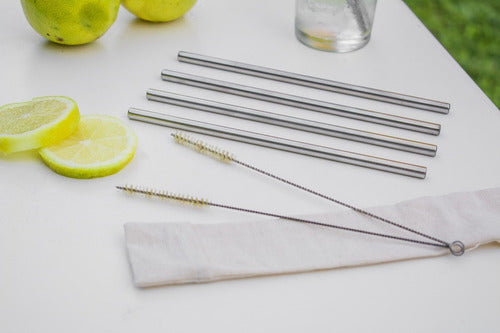 Marlim 10 Reusable Eco-Friendly Aluminum Straws 14cm 4