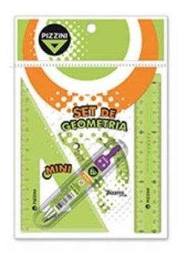 Geometric Set Pizzini + Compass (4 Pieces) - Librería Jr 0
