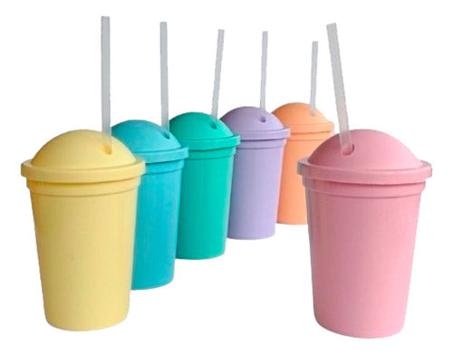 Set of 30 Plastic Souvenir Milkshake Cups - Lollipop 0