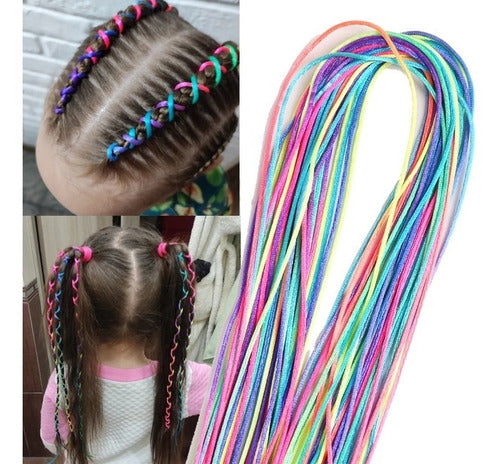 Titas De Colores Para Trenza, Hermoso Toque 0