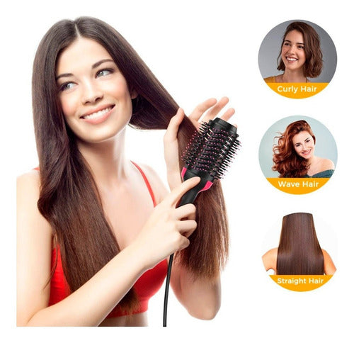 Cepillo Eléctrico Alisador Y Secador Anti Frizz 3 En 1 6