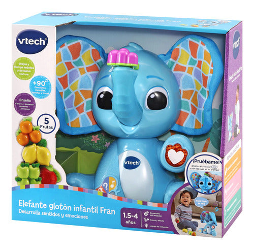 Elefante Interactivo Glotón Infantil Fran Musical Vtech 1