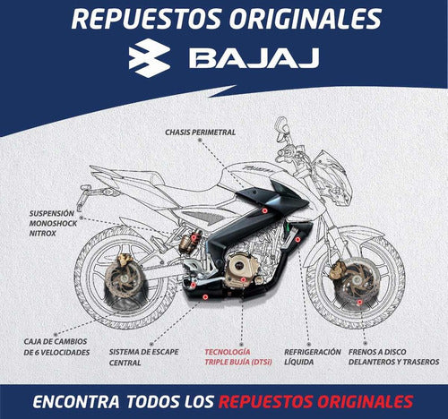 Bajaj Cacha De Tanque Rojo Ns200 Original Jl74015m Lidermoto 4