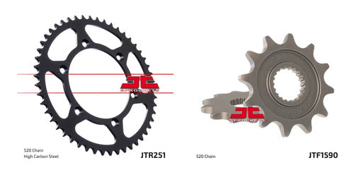 JT Enduro 520 - 50/13 Crown and Sprocket for Yamaha WR 250 0