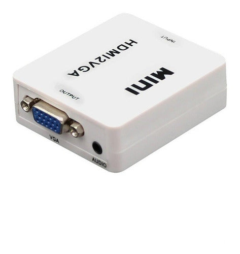 HDMI Female to VGA Converter with Audio Support and External Power PS4 1080p 0