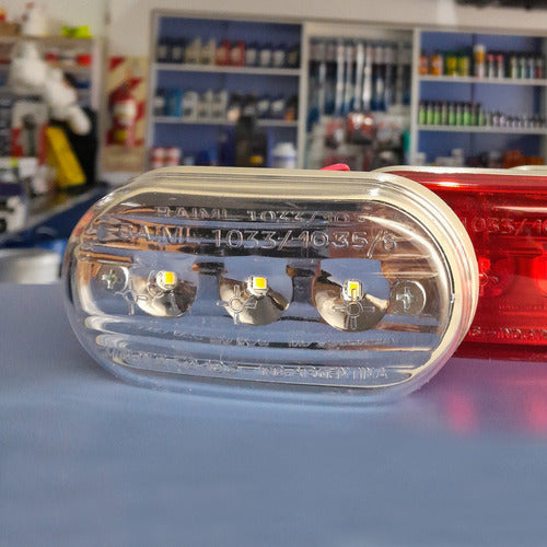 Faro Baiml 1033e Posición 3 Leds Electrónico Ovalado Rojo 1