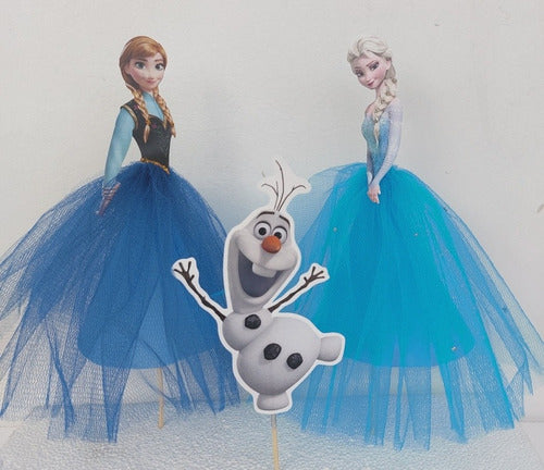 Adornosparatortalala Combo Elsa, Anna Y Olaf, Adorno Para Torta Frozen 1