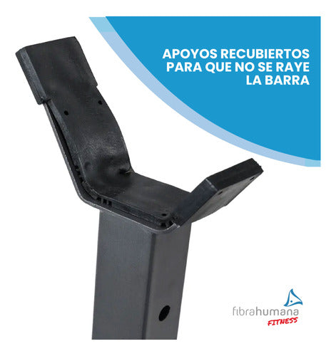 Rack Soporte Sentadillas Pesas Press Pecho Gimnasio Barra 7