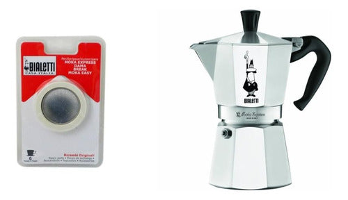 Bialetti Moka Express Espresso Coffee Maker 6800 with 6 Cup Filter 0