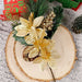 Dr.Dudu Elegant Faux Evergreen Sprigs - Gold & Silver Flower Ornaments (6 Pcs) 4