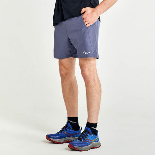 Saucony Outpace 5 Men's Navy Blue Shorts 1