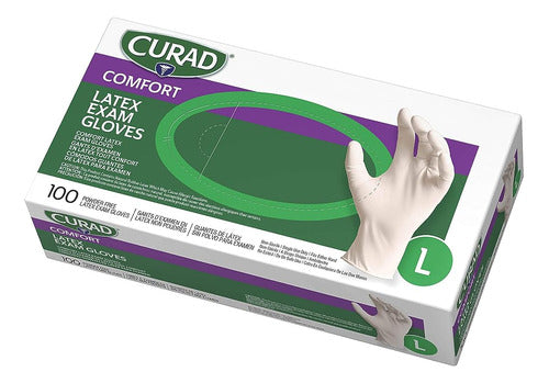 Guantes De Látex Médicos Desechables Curad Comfort, Los Guan 0