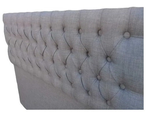Tufted Queen Upholstered Headboard in Chenille 1