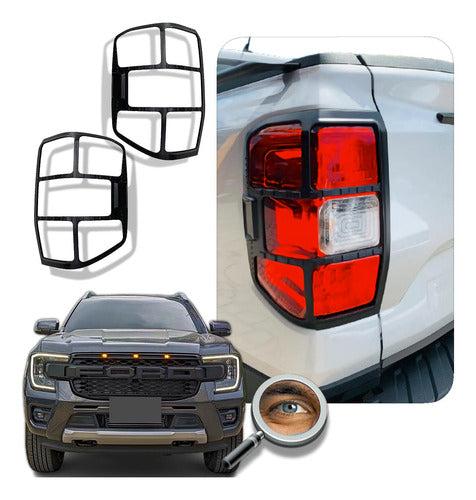 Ranger 2023+ Black Mask Raptor Tail Lights Tuningchrome 0