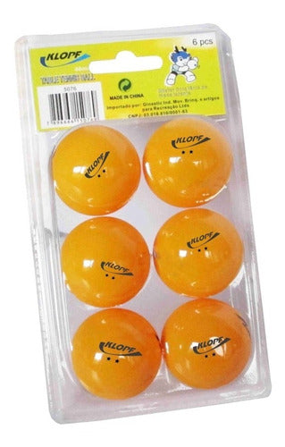 Kit 6 Bolinhas Ping Pong Tênis De Mesa Profissional Laranja 0