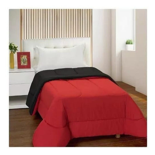 Blanco Nepal Acolchado Queen Rojo/Negro Reversible Blanco/Nepal 1