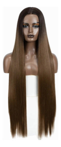 Hisan Chestnut Degrade Lace Front Humanized Wig 1 Meter 0