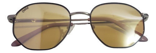 Orbital Malba Clear Ochre Metal Glasses 3