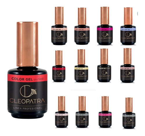 Cleopatra Semi-Permanent Nail Polish X12 Units UV/LED 15ml 0