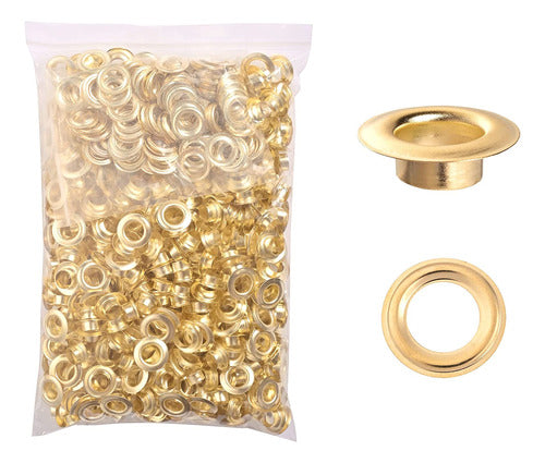 King Pieces 1000pcs Gold Grommets 1/4 inch Washers and Grommets Kit 0