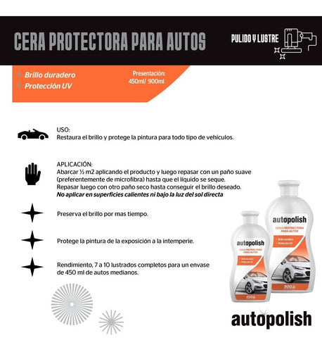 Autopolish Kit Pulido Autopolish Lustre Intenso + Cera Protectora 3