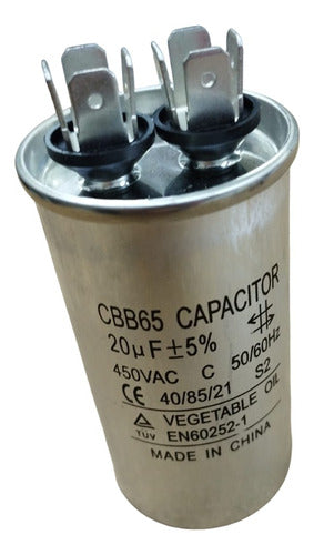 Capacitor 20uf 450v Metálico Aire Acondicionado/ Heladeras 0