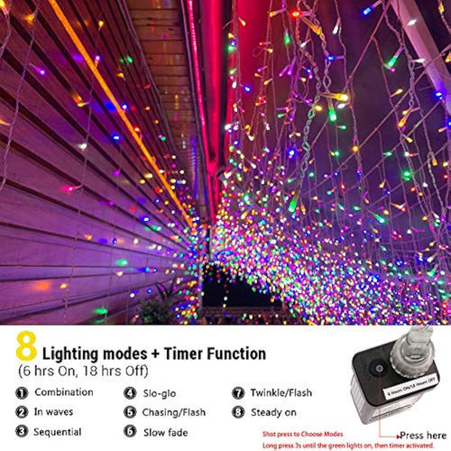 Toodour - Christmas Lights String with Icicle Design 1