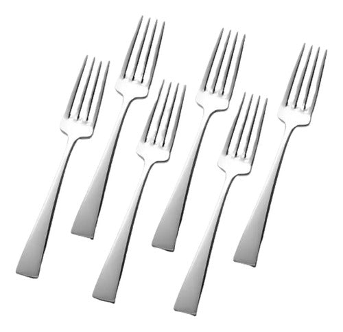 Set of 6 Vecchio Line Stainless Steel Table Forks by Volf - Excellent Design G 0