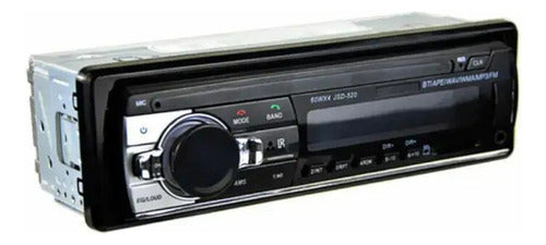 Radio Auto Universal Usb Bluetooth Control Memoria Microfono 0