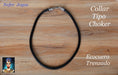 Braided Leather Choker Necklace - 40 cm Long Collar 4